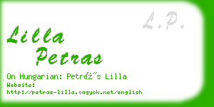 lilla petras business card